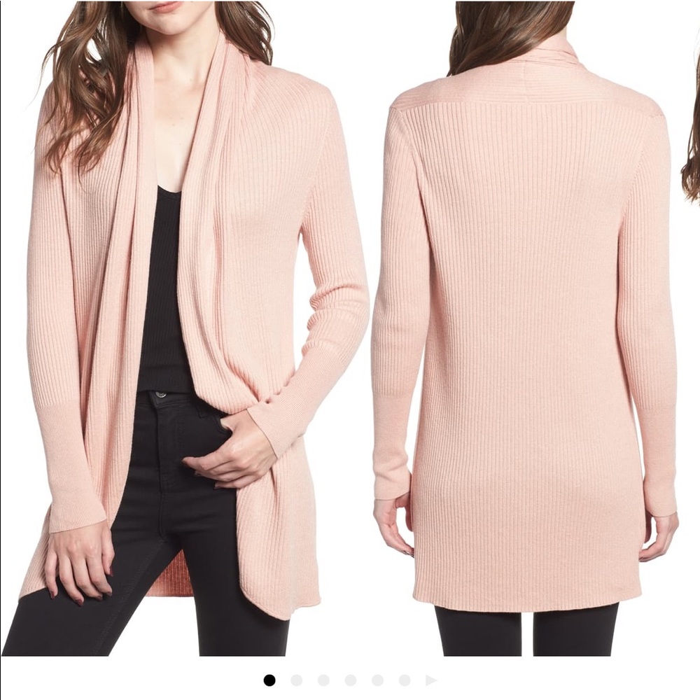 Leith Nordstrom ribbed shawl cocoon sweater